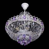 Люстра Астра Белая с подвесом фиолетовая в Симферополе