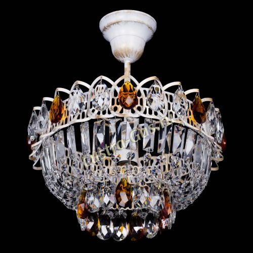 Люстра Астра Бутон №1 Чайная - белая с подвесом в Симферополе Гусь Хрустальный