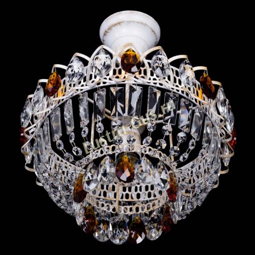 Люстра Астра Бутон №1 Чайная - белая с подвесом в Симферополе Гусь Хрустальный