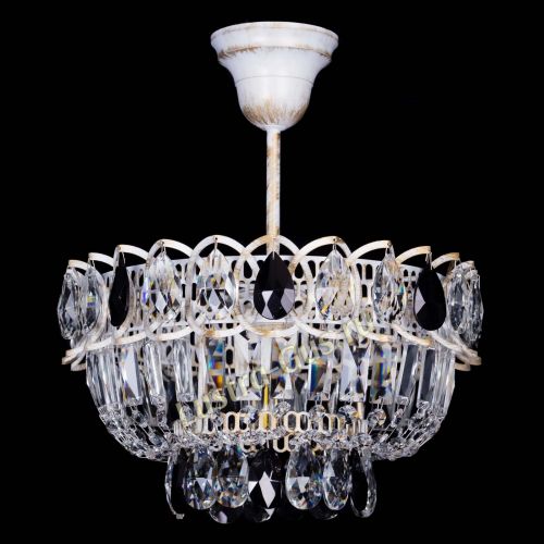 Люстра Астра Бутон №1 Черная - белая с подвесом в Симферополе Гусь Хрустальный