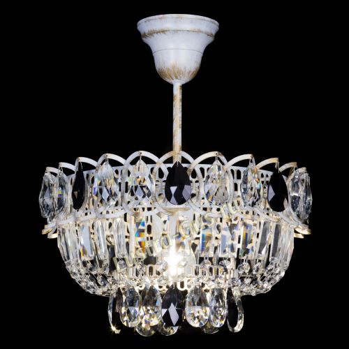 Люстра Астра Бутон №1 Черная - белая с подвесом в Симферополе Гусь Хрустальный