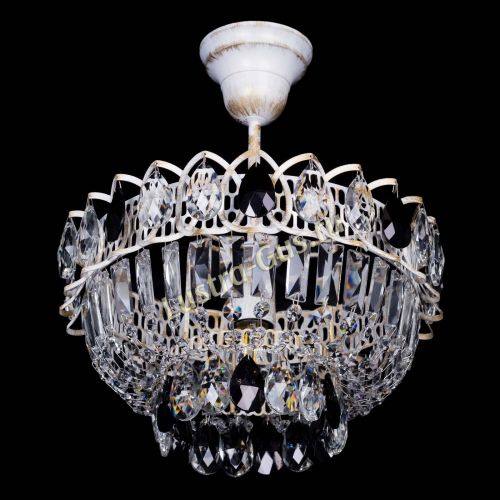 Люстра Астра Бутон №1 Черная - белая с подвесом в Симферополе Гусь Хрустальный