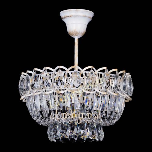 Люстра Астра Бутон №1 белая с подвесом  в Симферополе Гусь Хрустальный