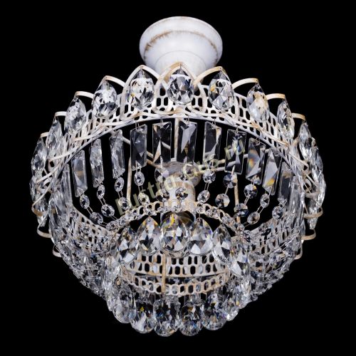 Люстра Астра Бутон №1 белая с подвесом  в Симферополе Гусь Хрустальный