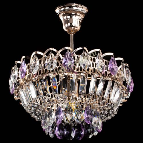 Люстра Астра Бутон №1 с подвесом Фиолетовая в Симферополе Гусь Хрустальный
