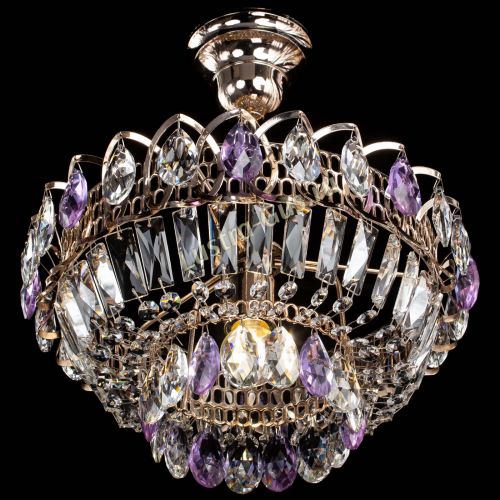 Люстра Астра Бутон №1 с подвесом Фиолетовая в Симферополе Гусь Хрустальный