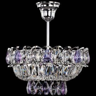 Люстра подвесная Астра Бутон №1 с подвесом Фиолетовая