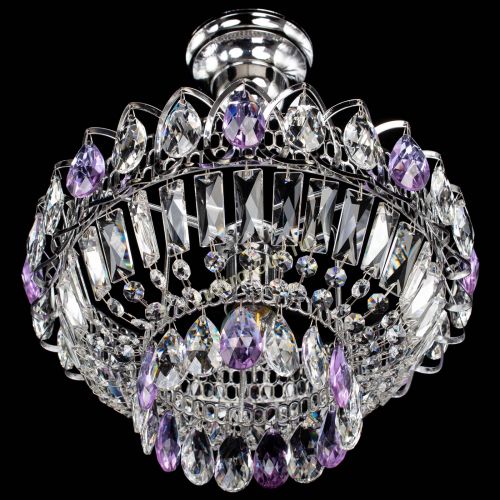 Люстра Астра Бутон №1 с подвесом Фиолетовая в Симферополе Гусь Хрустальный