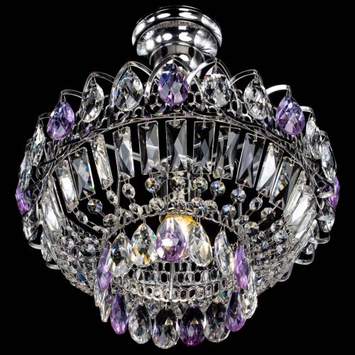 Люстра Астра Бутон №1 с подвесом Фиолетовая в Симферополе Гусь Хрустальный