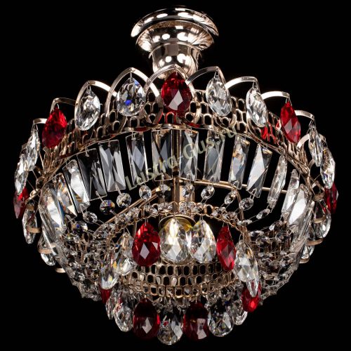 Люстра Астра Бутон №1 с подвесом Красная в Симферополе Гусь Хрустальный