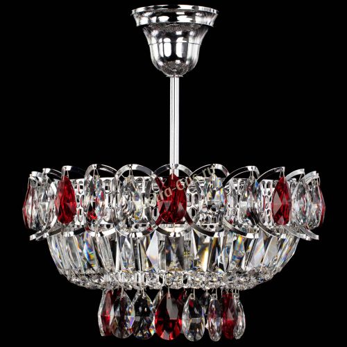 Люстра Астра Бутон №1 с подвесом Красная в Симферополе Гусь Хрустальный