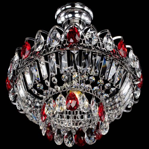 Люстра Астра Бутон №1 с подвесом Красная в Симферополе Гусь Хрустальный