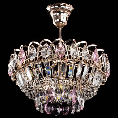 Люстра Астра Бутон №1 с подвесом Розовая в Симферополе Гусь Хрустальный