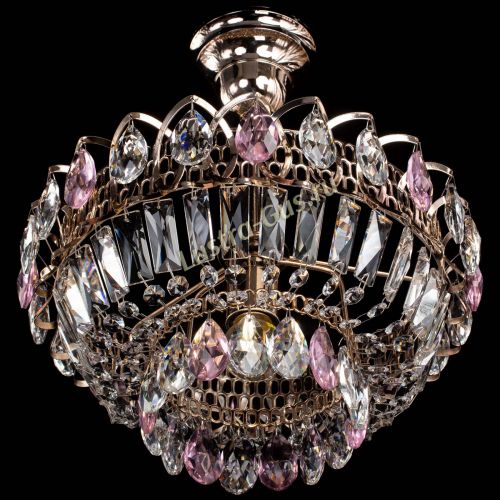 Люстра Астра Бутон №1 с подвесом Розовая в Симферополе Гусь Хрустальный