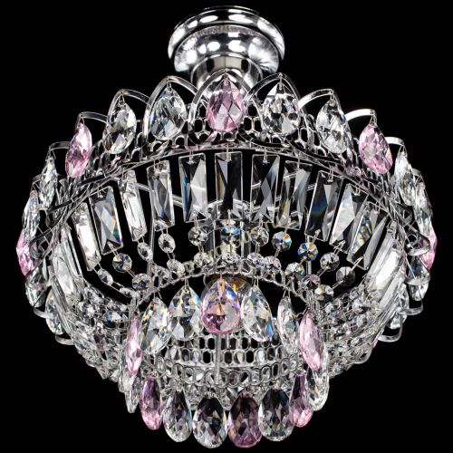 Люстра Астра Бутон №1 с подвесом Розовая в Симферополе Гусь Хрустальный