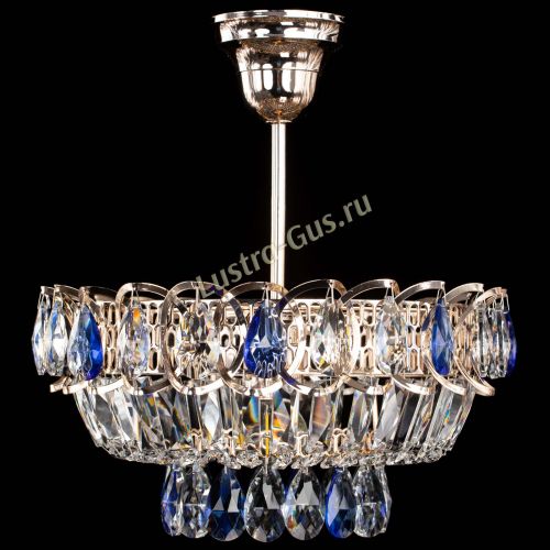 Люстра Астра Бутон №1 с подвесом Синяя в Симферополе Гусь Хрустальный