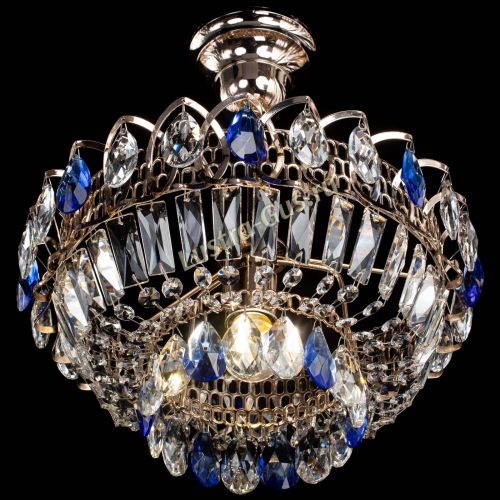 Люстра Астра Бутон №1 с подвесом Синяя в Симферополе Гусь Хрустальный