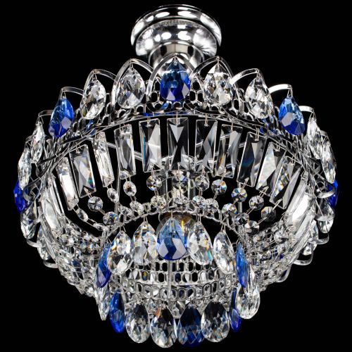 Люстра Астра Бутон №1 с подвесом Синяя в Симферополе Гусь Хрустальный