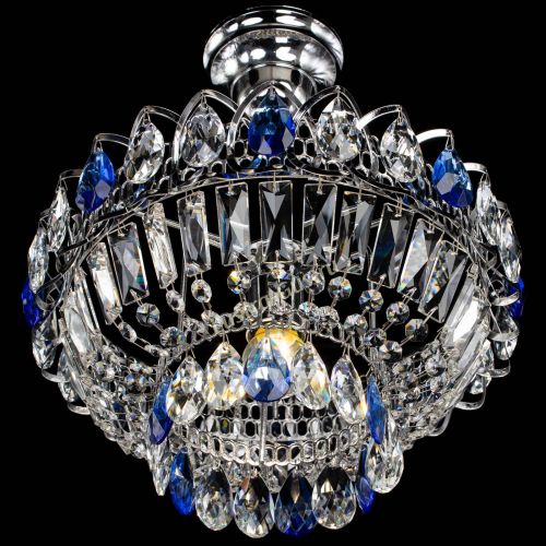 Люстра Астра Бутон №1 с подвесом Синяя в Симферополе Гусь Хрустальный