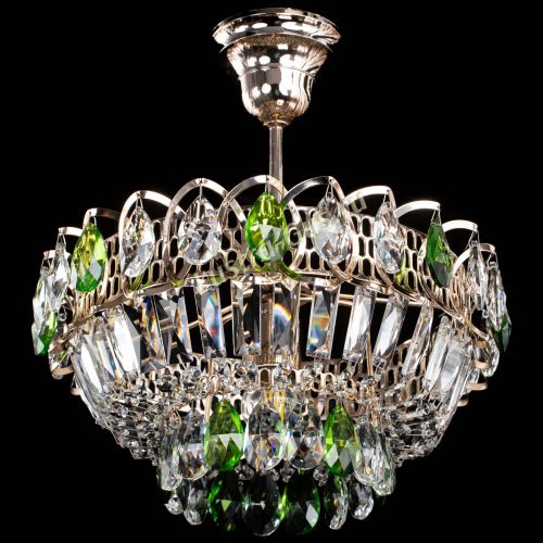 Люстра Астра Бутон №1 с подвесом Зеленая в Симферополе Гусь Хрустальный