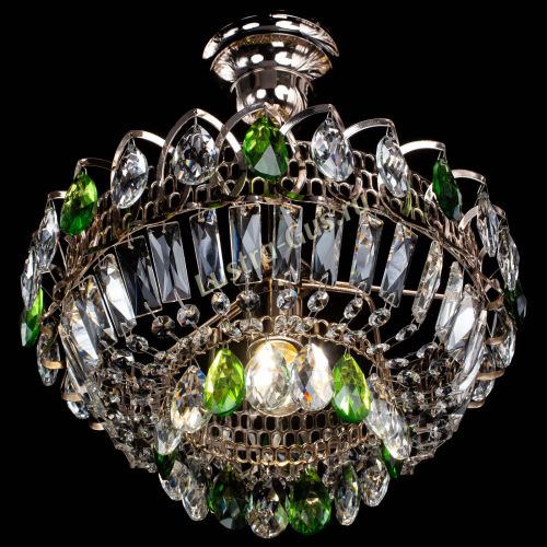 Люстра Астра Бутон №1 с подвесом Зеленая в Симферополе Гусь Хрустальный