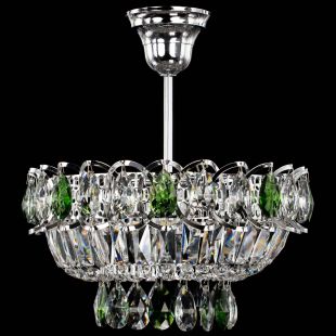 Люстра подвесная Астра Бутон №1 с подвесом Зеленая