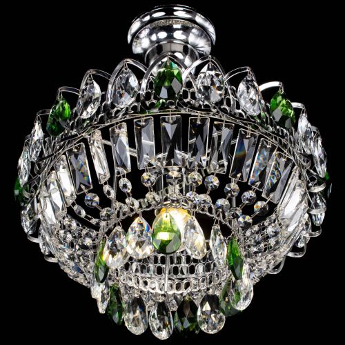 Люстра Астра Бутон №1 с подвесом Зеленая в Симферополе Гусь Хрустальный