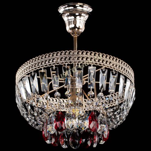 Люстра Астра Флоренция №1 мини красная в Симферополе Гусь Хрустальный