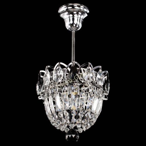 Люстра Астра Купол №1 с подвесом Черная в Симферополе Гусь Хрустальный