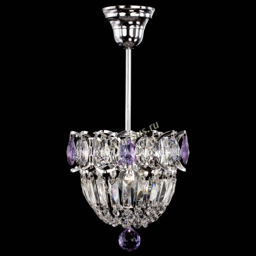 Люстра Астра Купол №1 с подвесом Фиолетовая в Симферополе Гусь Хрустальный