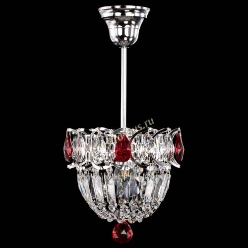 Люстра Астра Купол №1 с подвесом Красная в Симферополе Гусь Хрустальный