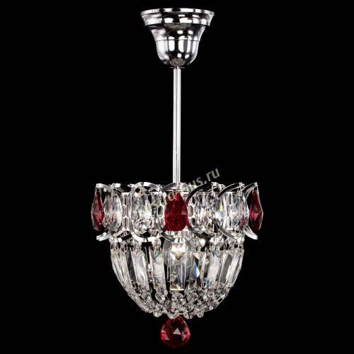 Люстра Астра Купол №1 с подвесом Красная в Симферополе Гусь Хрустальный