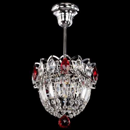Люстра Астра Купол №1 с подвесом Красная в Симферополе Гусь Хрустальный