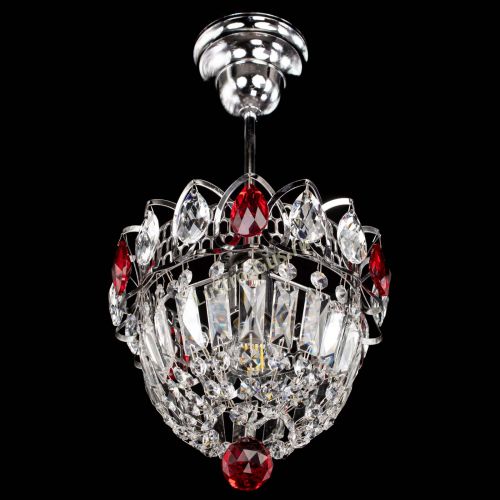 Люстра Астра Купол №1 с подвесом Красная в Симферополе Гусь Хрустальный