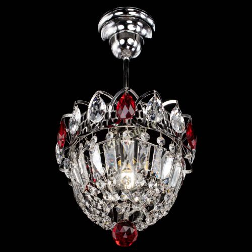 Люстра Астра Купол №1 с подвесом Красная в Симферополе Гусь Хрустальный