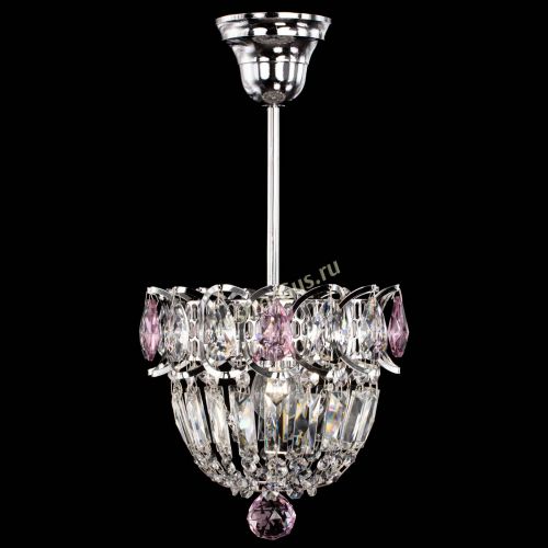 Люстра Астра Купол №1 с подвесом Розовая в Симферополе Гусь Хрустальный