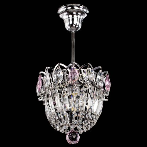 Люстра Астра Купол №1 с подвесом Розовая в Симферополе Гусь Хрустальный