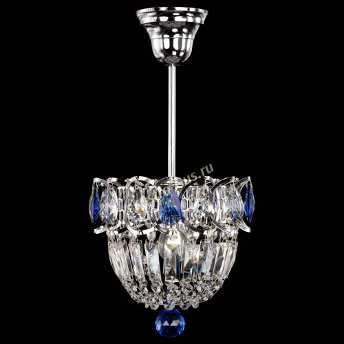 Люстра Астра Купол №1 с подвесом Синяя в Симферополе Гусь Хрустальный