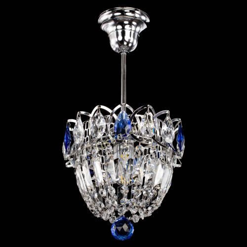 Люстра Астра Купол №1 с подвесом Синяя в Симферополе Гусь Хрустальный
