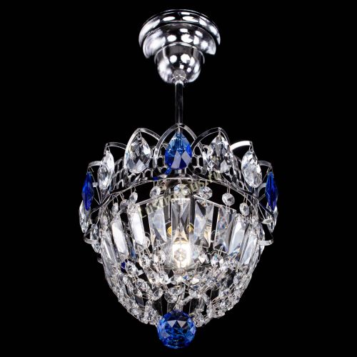 Люстра Астра Купол №1 с подвесом Синяя в Симферополе Гусь Хрустальный