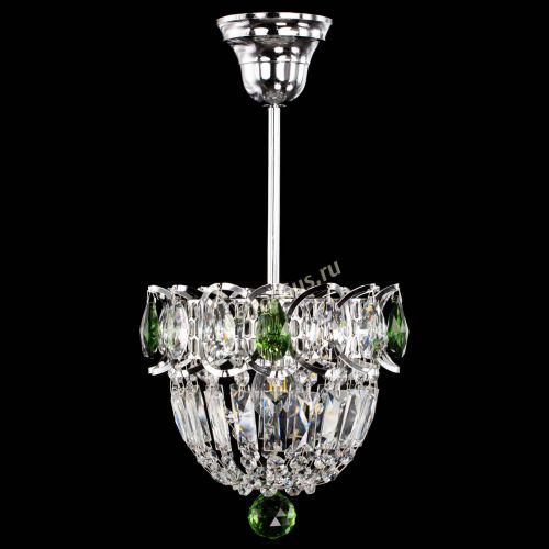 Люстра Астра Купол №1 с подвесом Зеленая в Симферополе Гусь Хрустальный