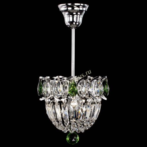 Люстра Астра Купол №1 с подвесом Зеленая в Симферополе Гусь Хрустальный