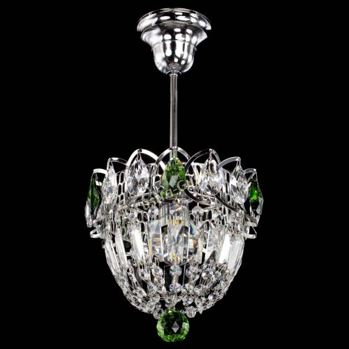 Люстра Астра Купол №1 с подвесом Зеленая в Симферополе Гусь Хрустальный