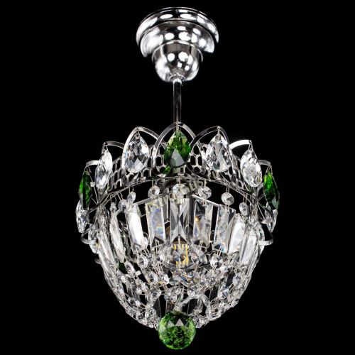 Люстра Астра Купол №1 с подвесом Зеленая в Симферополе Гусь Хрустальный