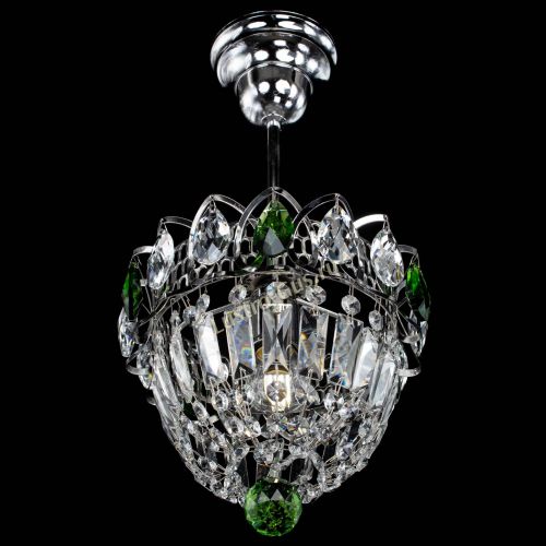 Люстра Астра Купол №1 с подвесом Зеленая в Симферополе Гусь Хрустальный
