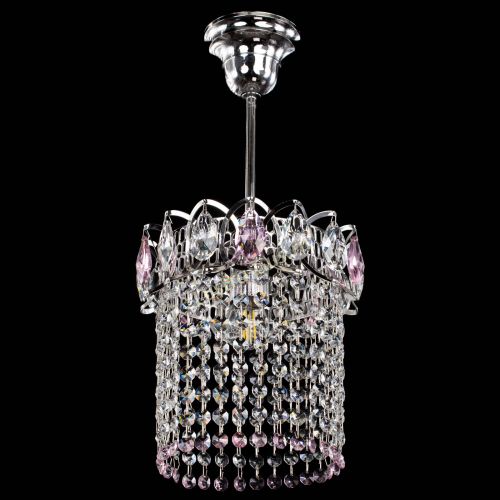 Люстра Астра оптикон №1 розовая в Симферополе Гусь Хрустальный