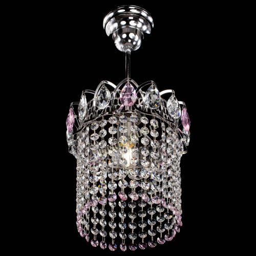 Люстра Астра оптикон №1 розовая в Симферополе Гусь Хрустальный