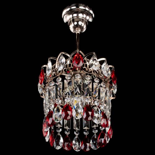 Люстра Астра пластинка №1 красная в Симферополе Гусь Хрустальный