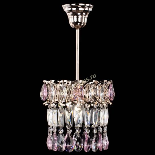 Люстра Астра пластинка №1 розовая в Симферополе Гусь Хрустальный