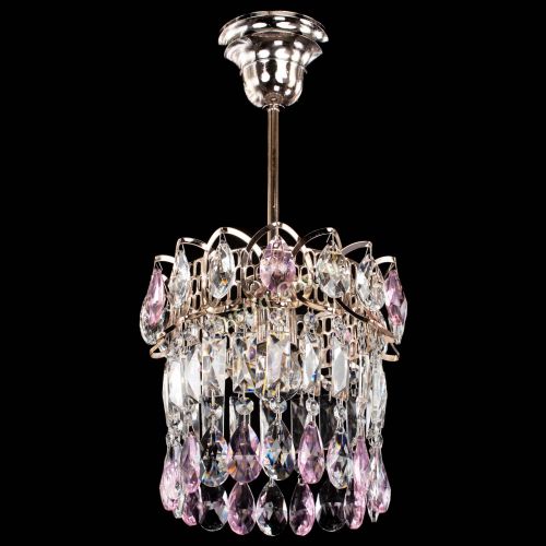 Люстра Астра пластинка №1 розовая в Симферополе Гусь Хрустальный